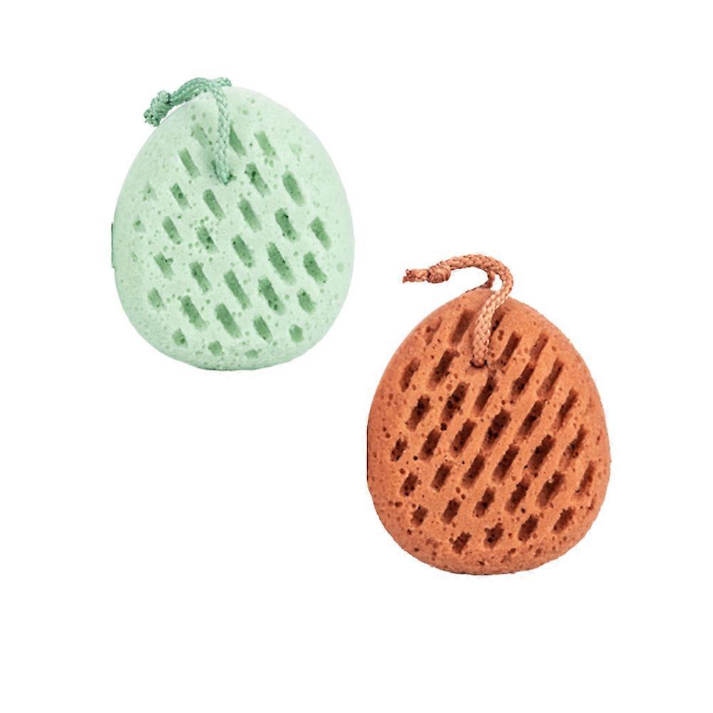 Bathing Towel Sponge Wipe for Gentle Exfoliating 2Pcs Back Scrubber Set