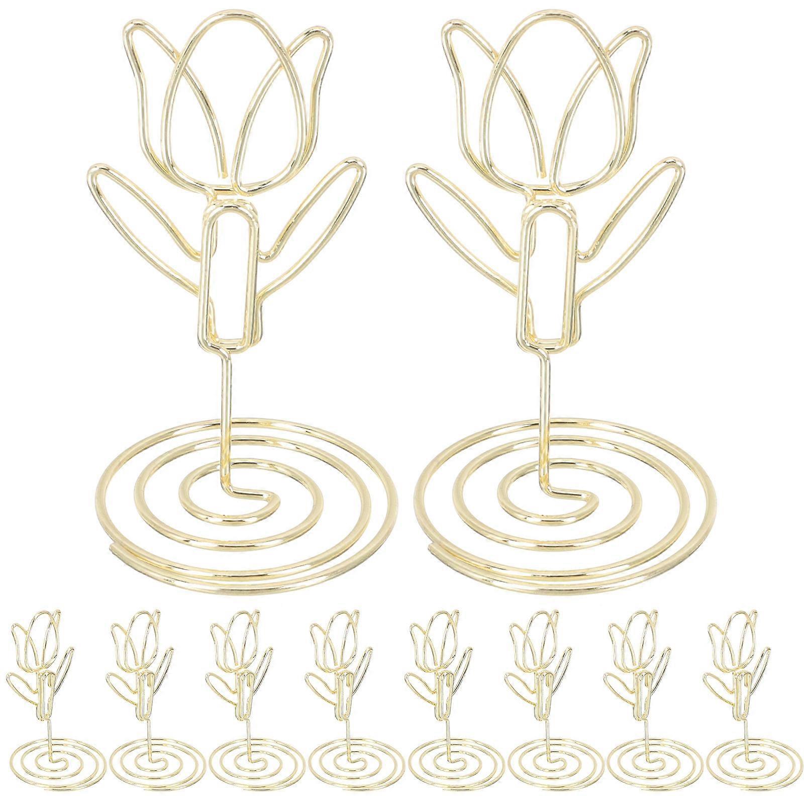 Card Holders Stable Support Structure Anniversary Dining Mini Place Card Holders 10Pcs