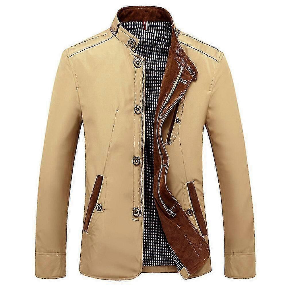 26-27 Mens Slim Fit Button Zip Waterproof Bomber Jacket