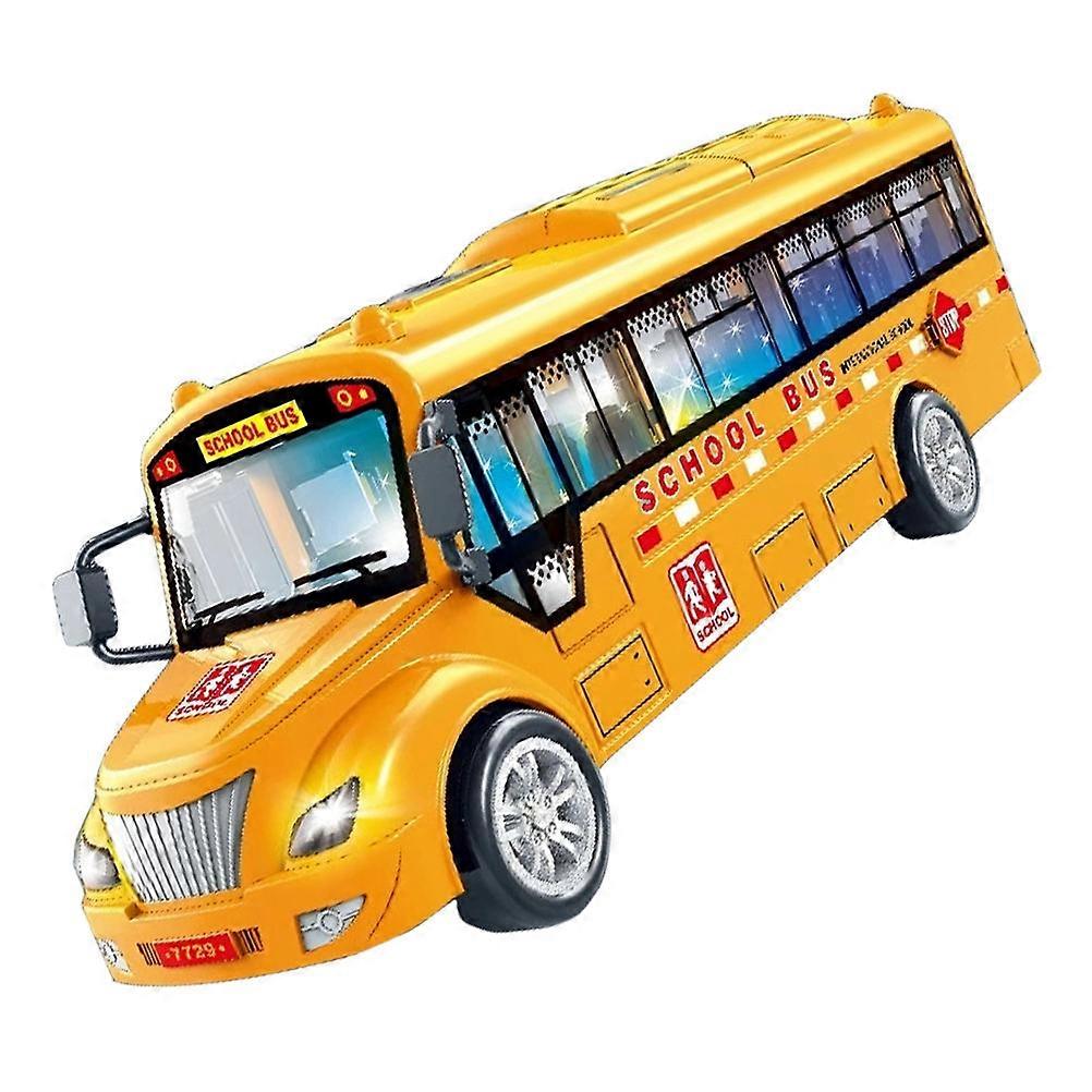 School Bus Toy Simulation Bus Model Toy with Lights Sounds for Playing