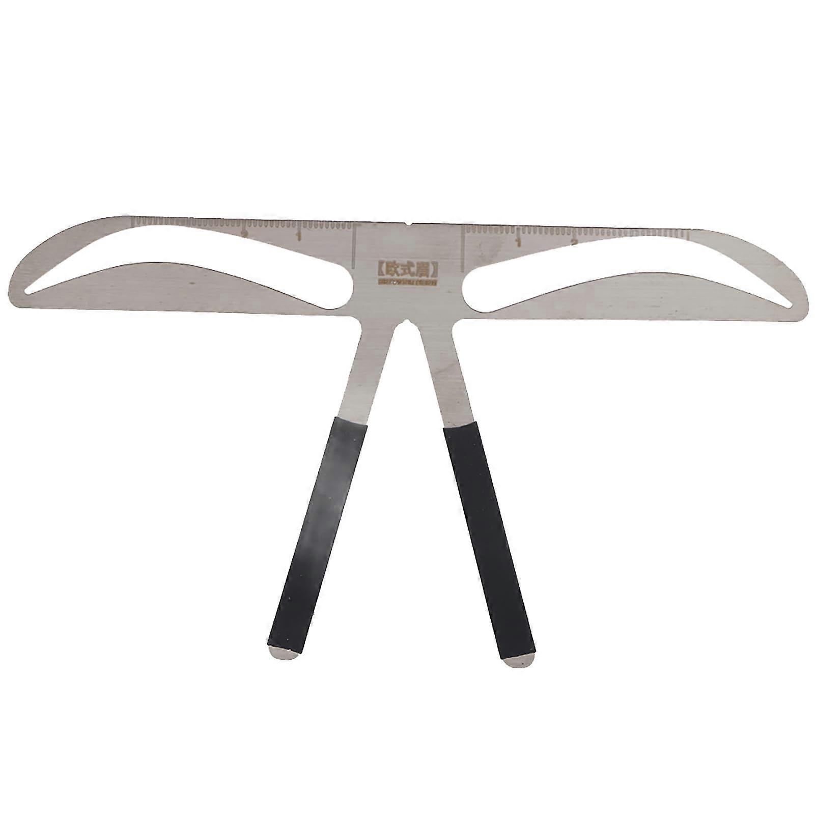 Eyebrow Ruler Adjustable Stainless Steel with ThreePoint Positioning for Precise Makeup Mapping