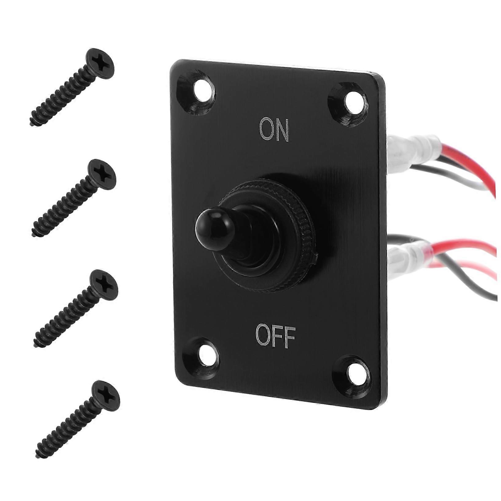 Marine Toggle Switch Panel with Waterproof Cover and On/Off Indicators for Car and Boat