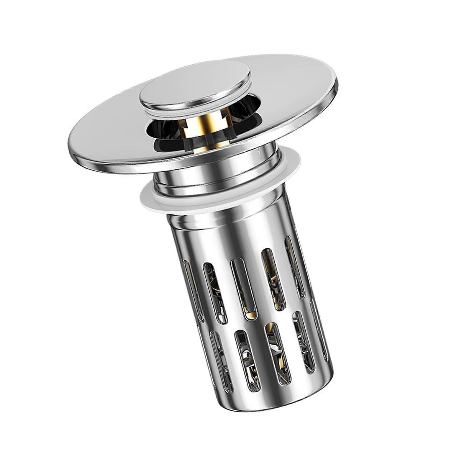 Sink Stopper Pop Up Drain Filter AntiClogging OnePress Seal for Bathroom and Kitchen
