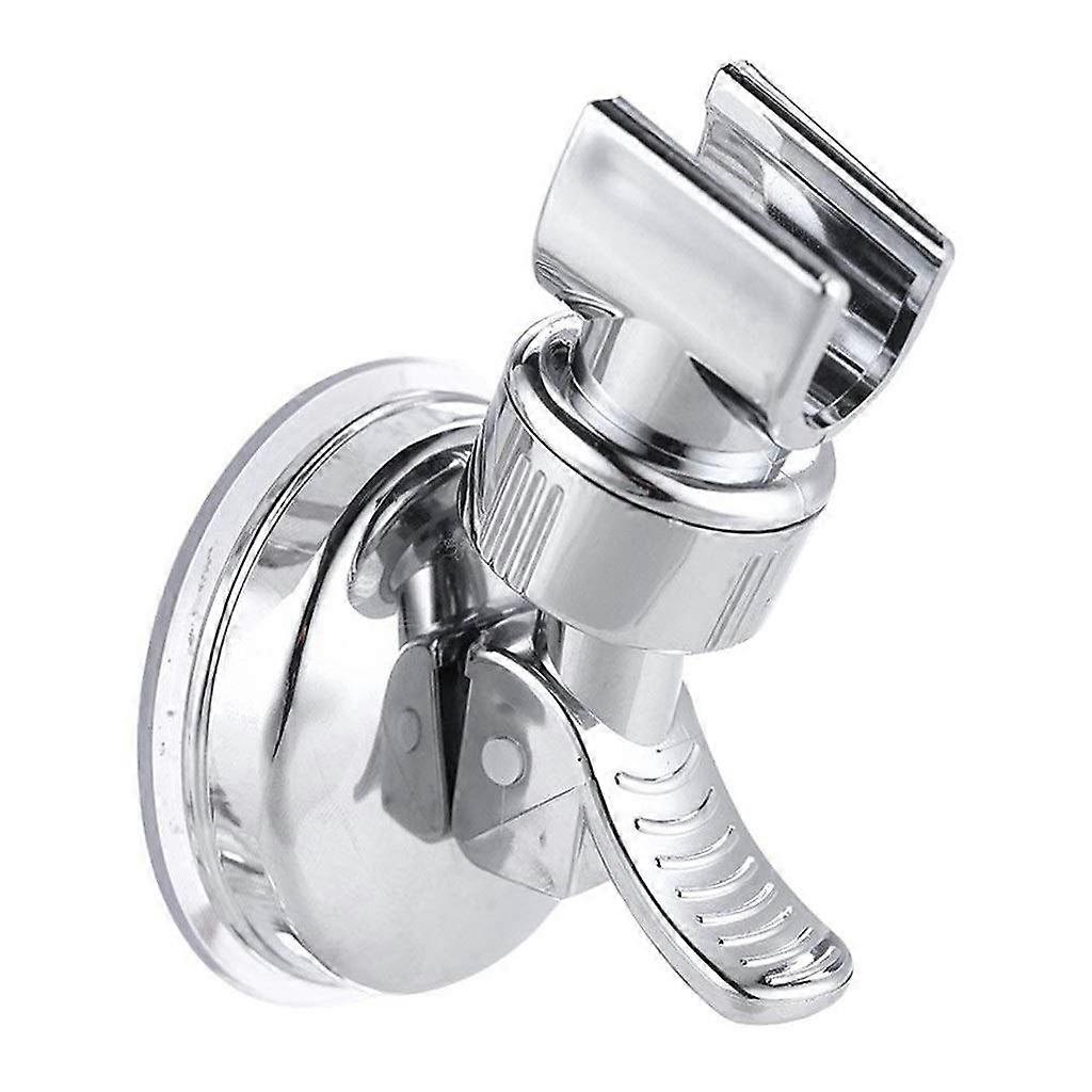 Chrome Wall Mount Adjustable Shower Head Holder with Strong Suction and Angle Adjustment