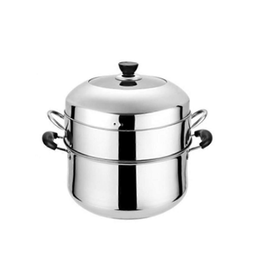 Stainless Steel Steamer Pot Two Tier Large Capacity Energy Saving for Induction Cooking