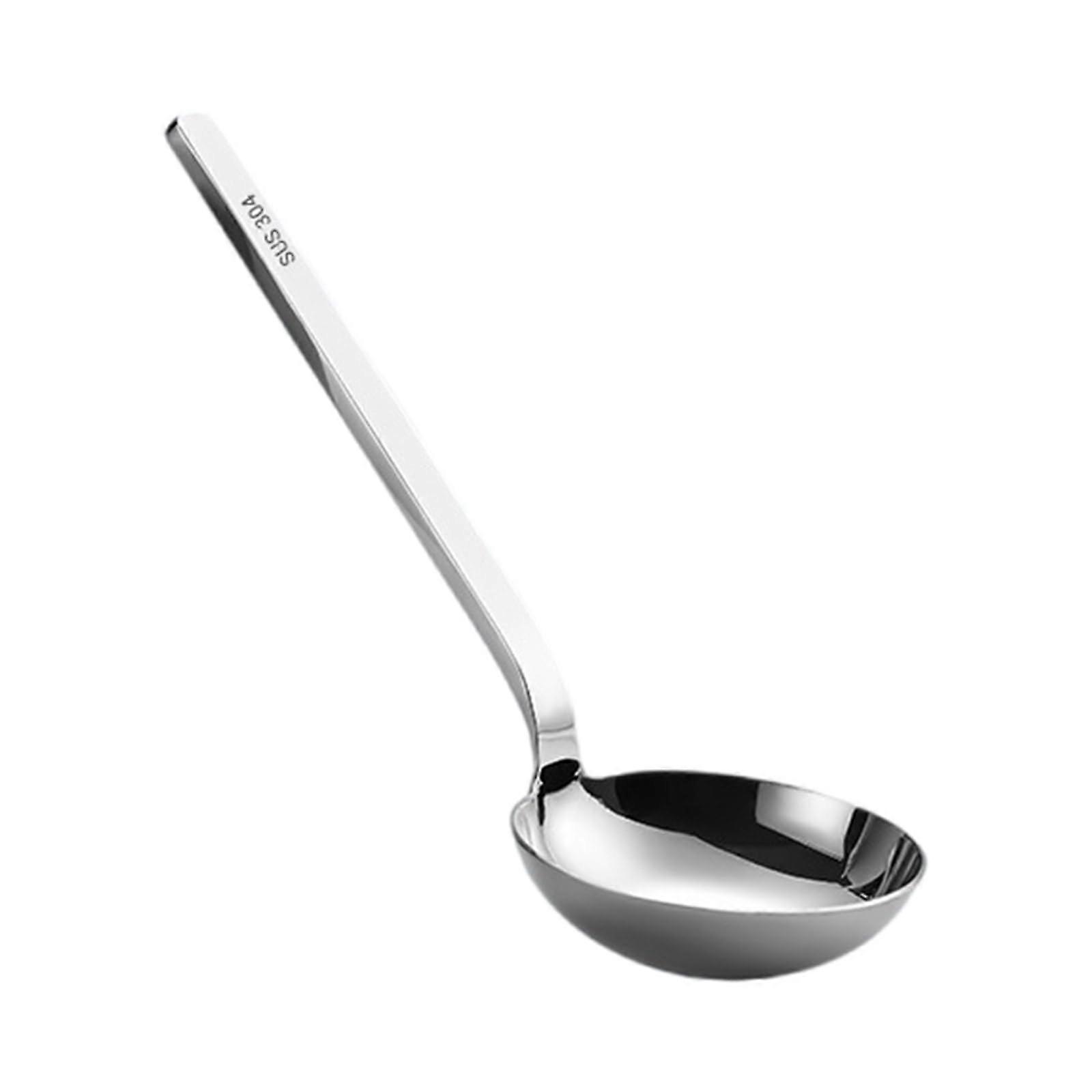 Stainless Steel Ladle Large Capacity RustProof Soup Spoon with Ergonomic Short Handle for Kitchen