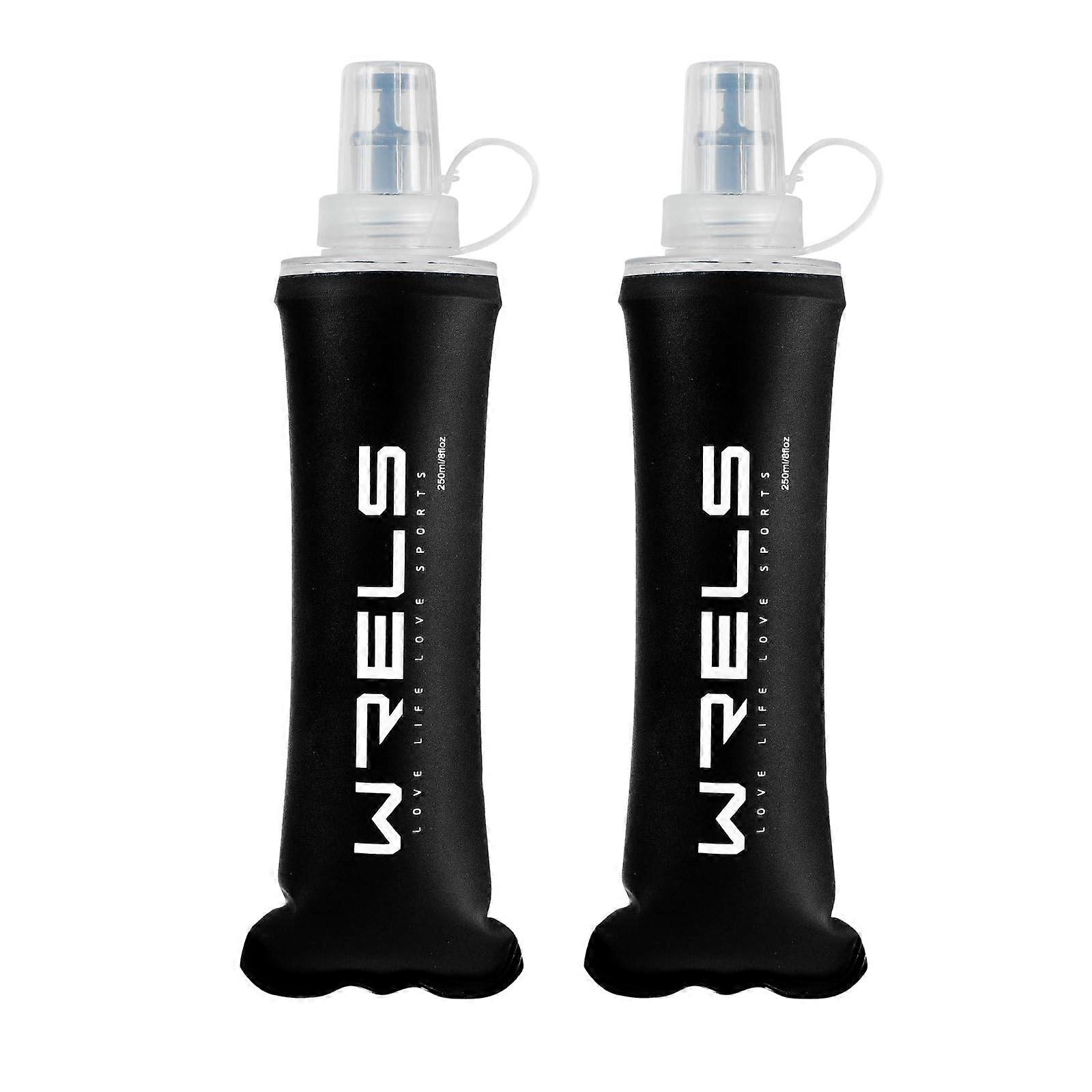 Soft Flask Water Bottle 8oz 2 Pack BPA Collapsible Design for Running Hiking Hydration