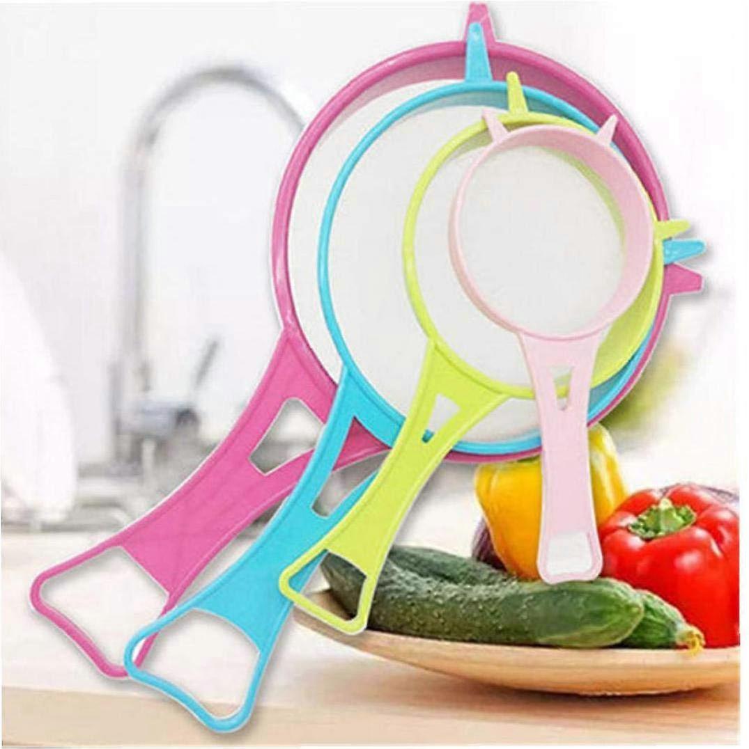 4pcs Plastic Fine Mesh Strainer Set with Handle Flour Sieve for Baking Cooking Tea Juice