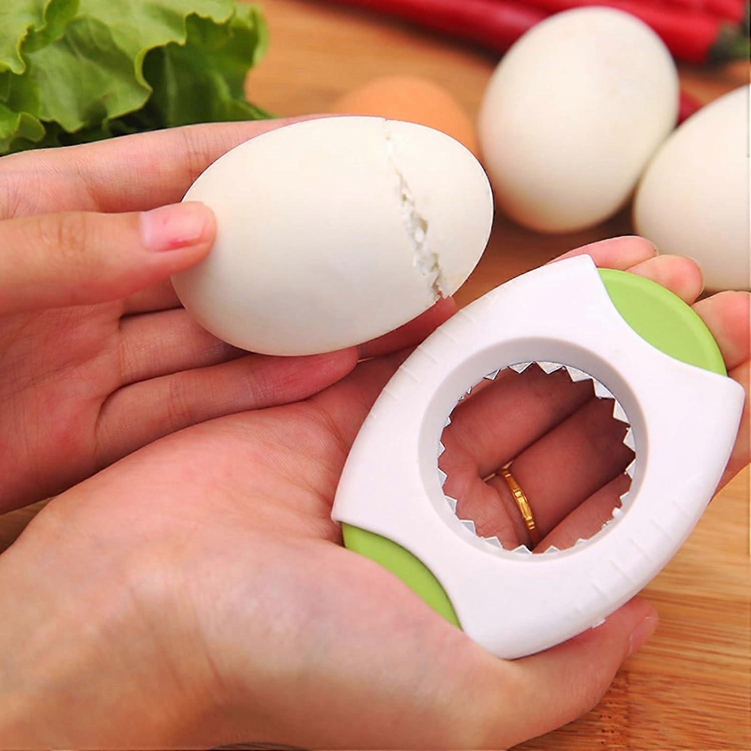 Stainless Steel Egg Cracker Tool with Easy Eggshell Removal, Handheld Egg Shell Cutter for Kitchen