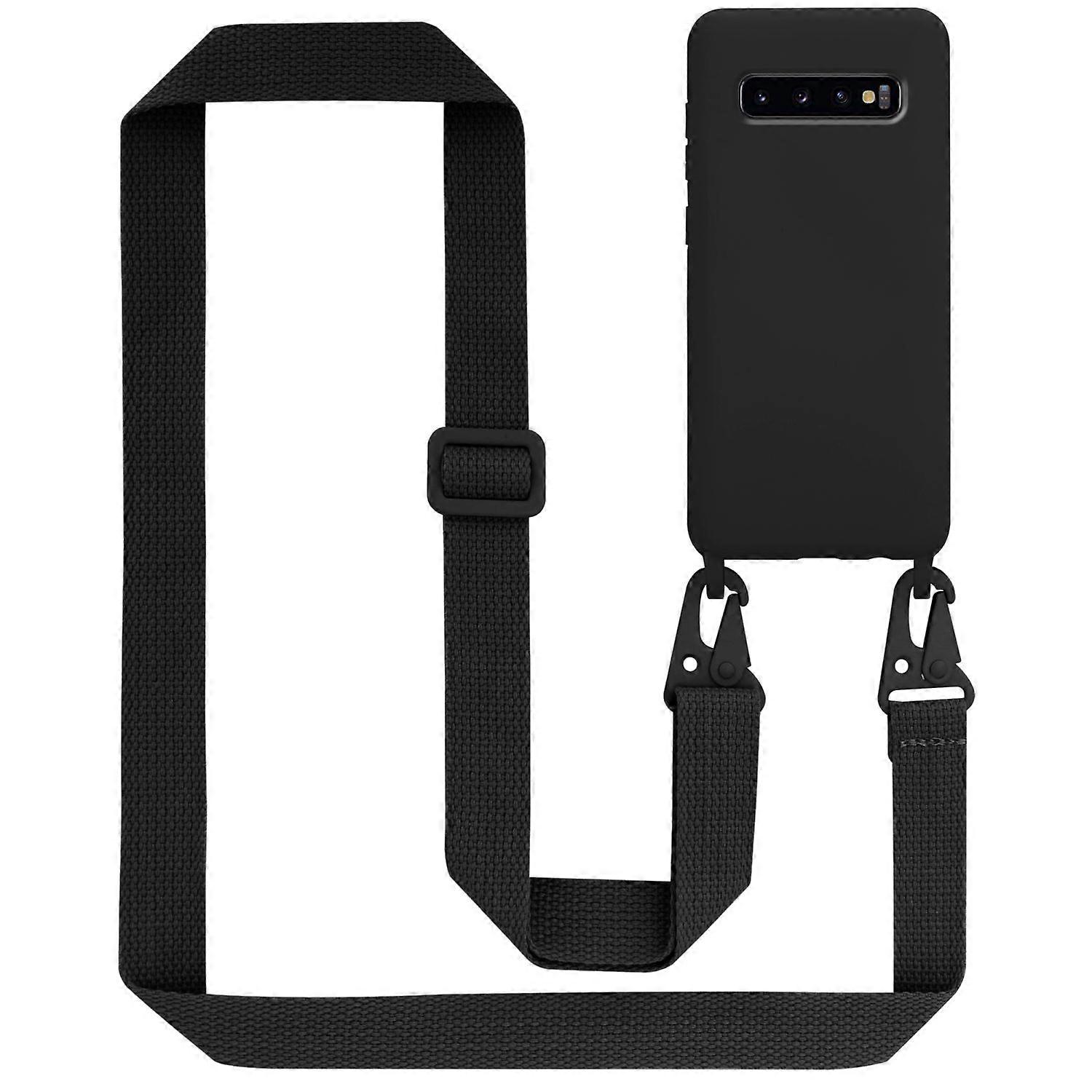 Mobile Phone Case for Samsung Galaxy S10 PLUS Silicone Protective Case with Length Adjustable Cord