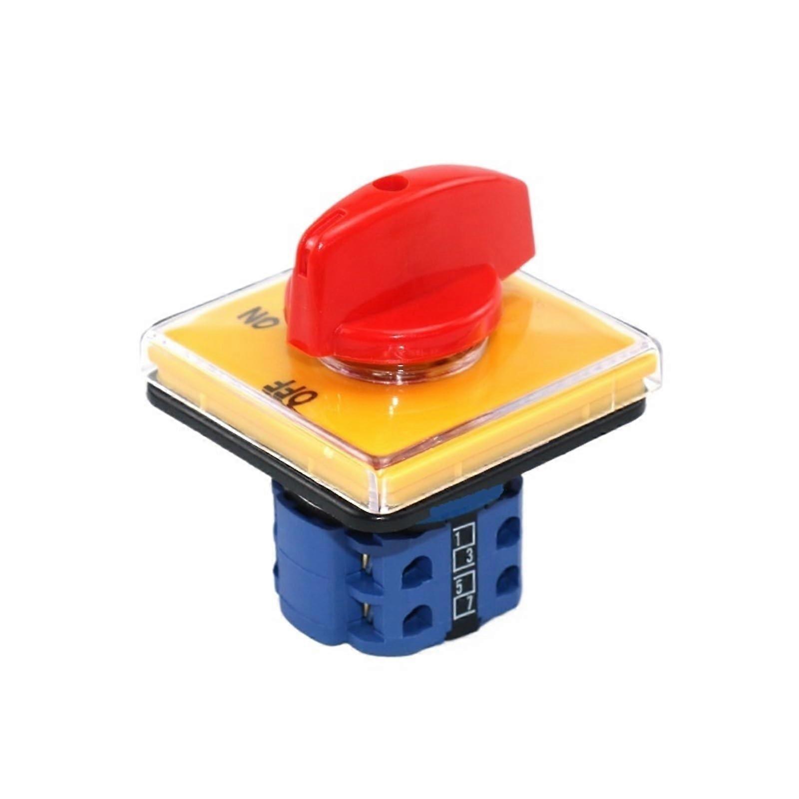 20A Cam Switch 2 Position Rotary Changeover 660V Manual Transfer Panel 64x64mm