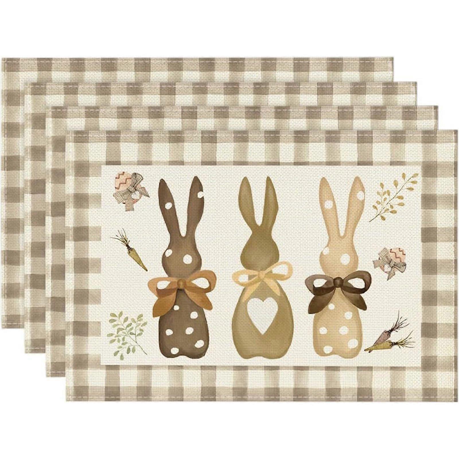 Easter Decor Easter 2024 Vintage Happy Easter Placemats Spring Easter Place Mats
