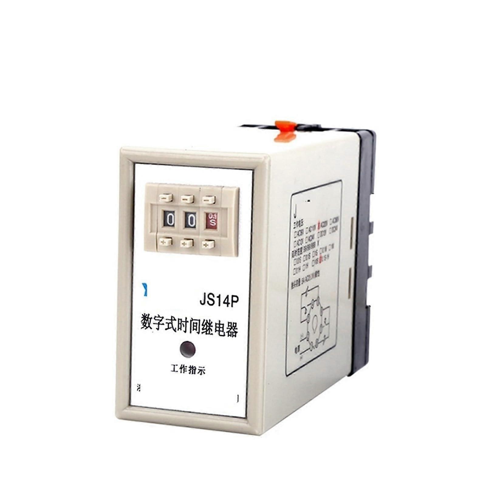 JS14P Digital Time Relay AC220V 99s Programmable PowerOn Delay Timer Switch with Memory