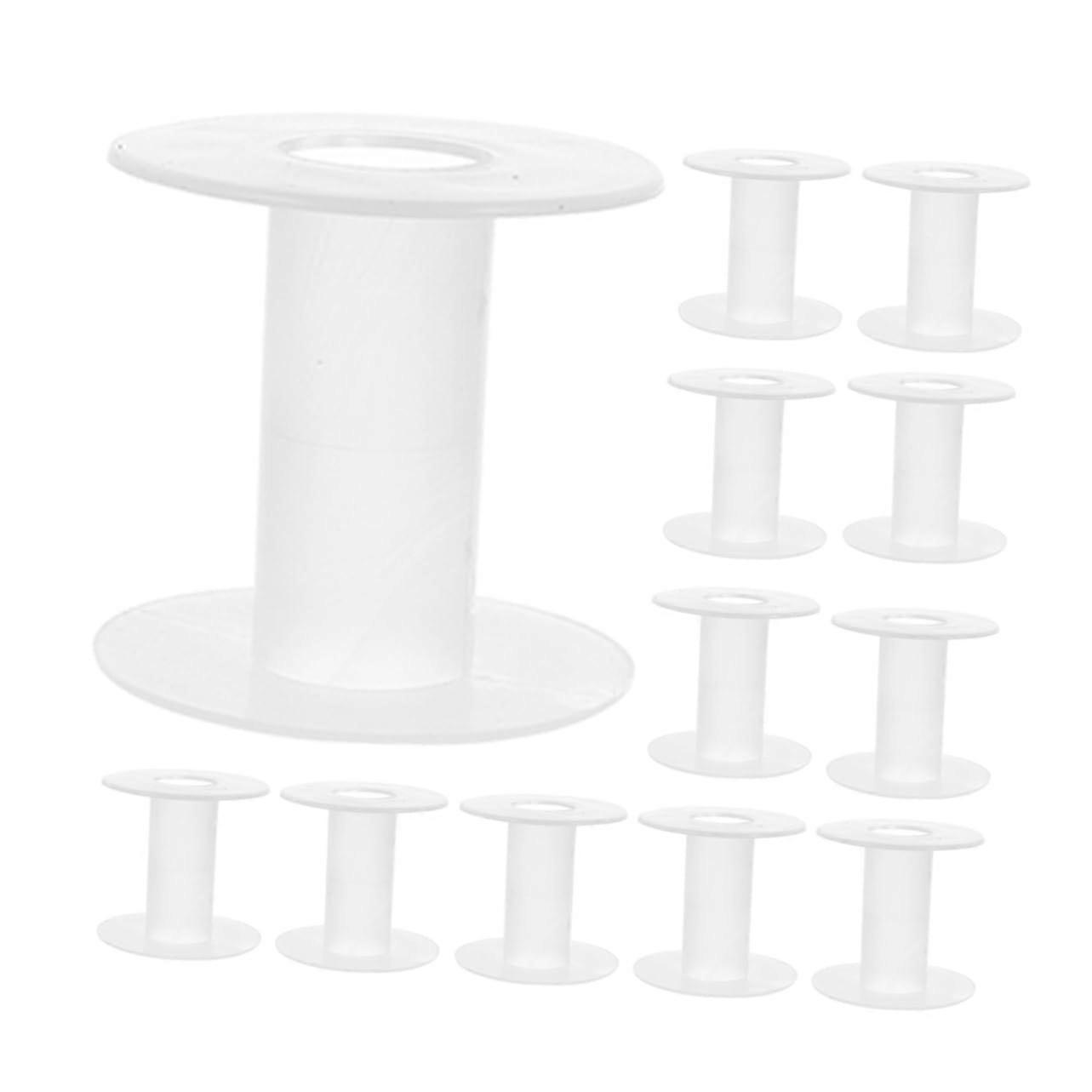 15pcs Plastic Spools for Ribbon and Cord Organization, Quick Winding Tangle Storage