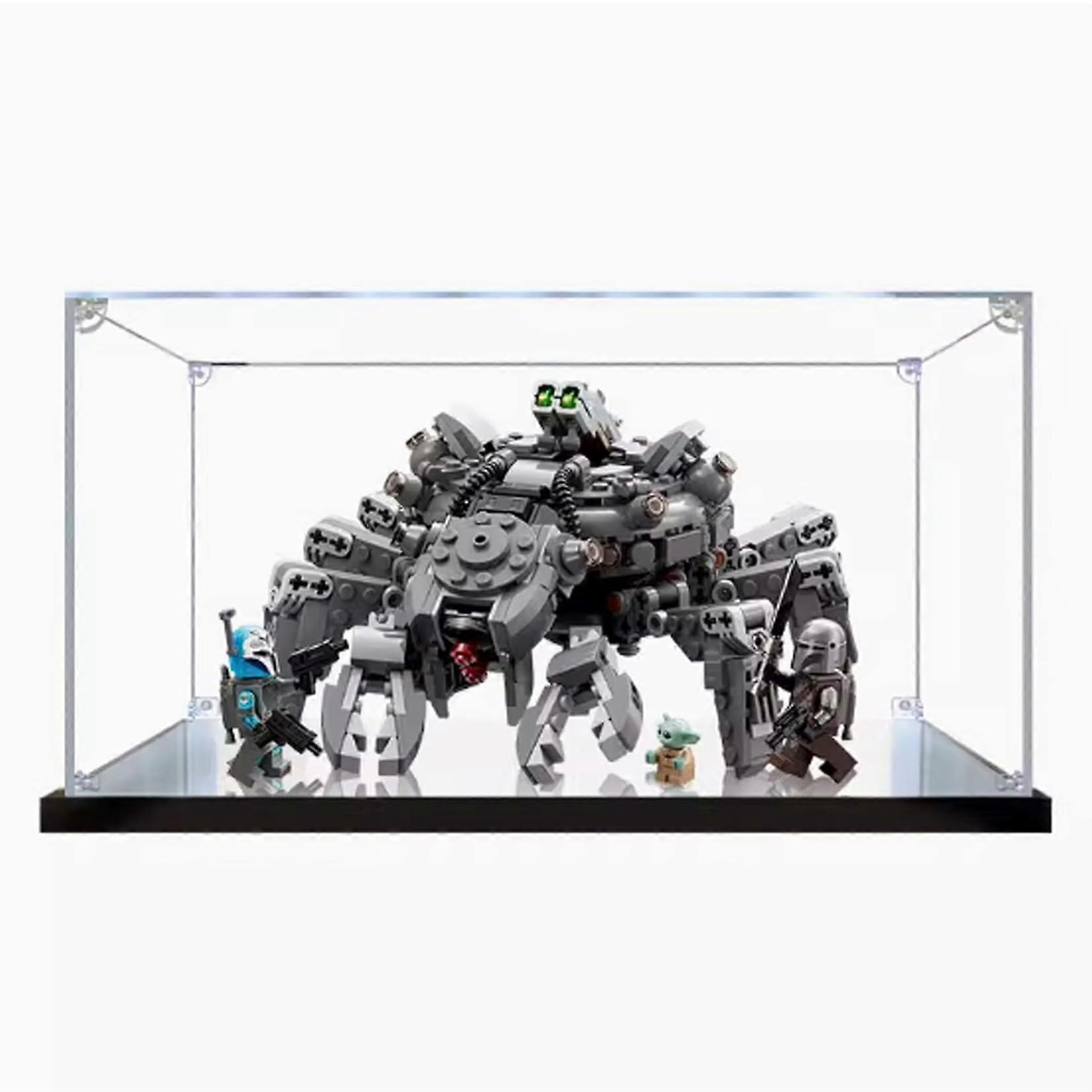 Acrylic Display Case for  75361 Spider Tank, Dustproof UV Resistant Showcase with Mirror Base