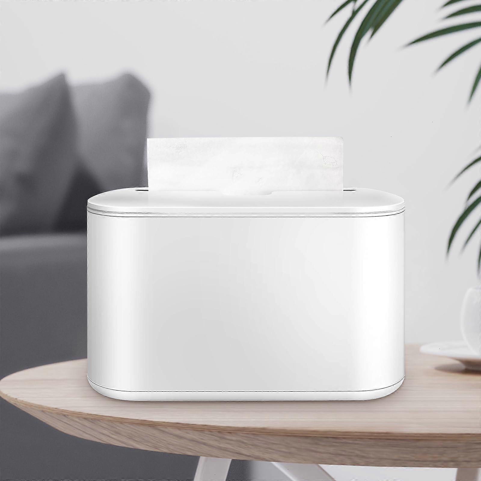 White Countertop Paper Towel Dispenser with NonSlip Base, Visible Window, Smooth Access, ABS