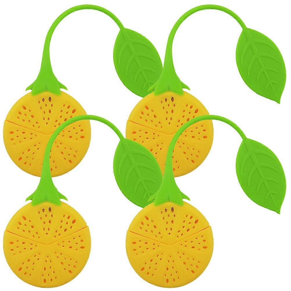 Silicone Lemon Tea Infuser for Kitchen Use 4Pcs Fruit Tea Loose Leaf Strainer