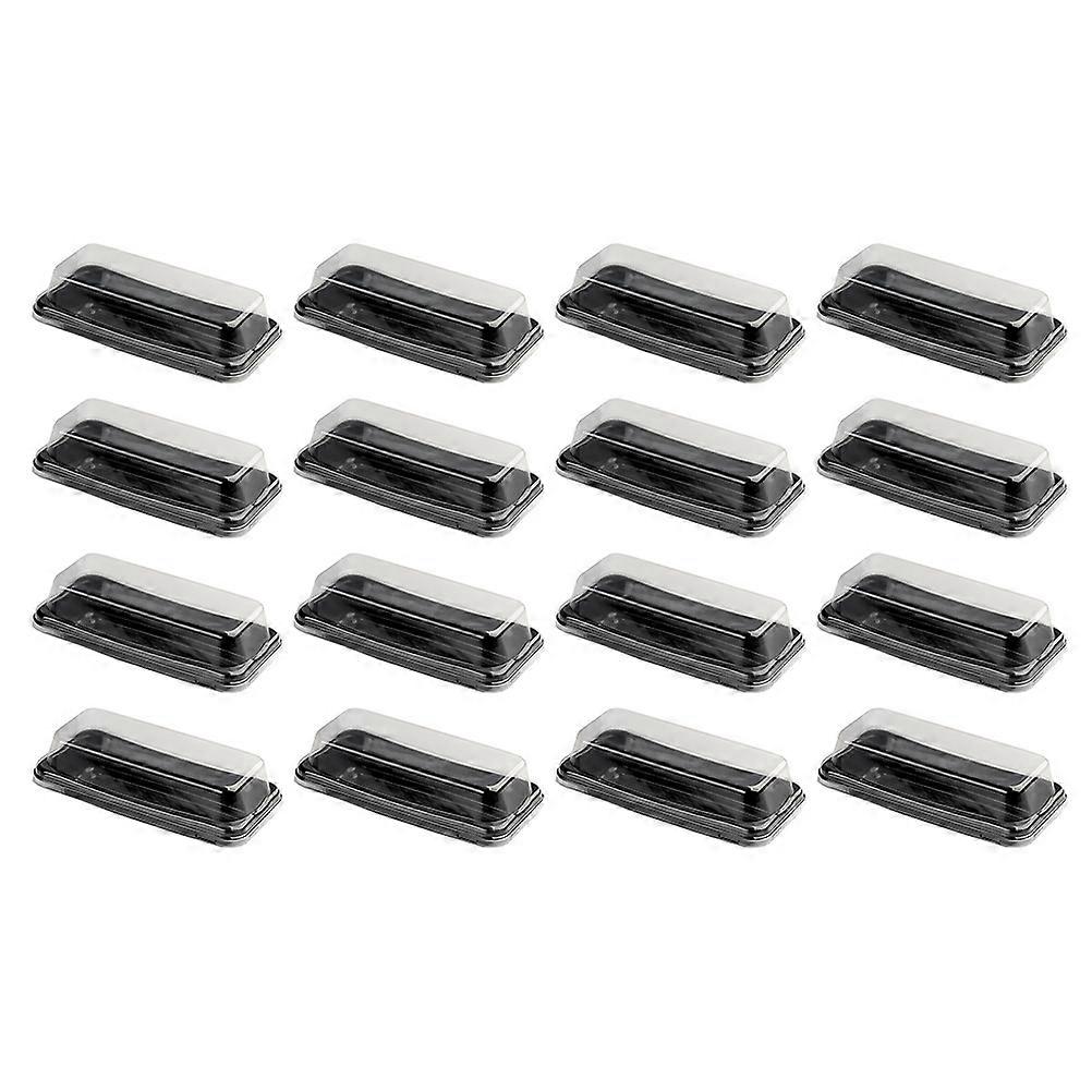 Cake Container Bread Box for Bread Use 16Pcs Black Pet Material