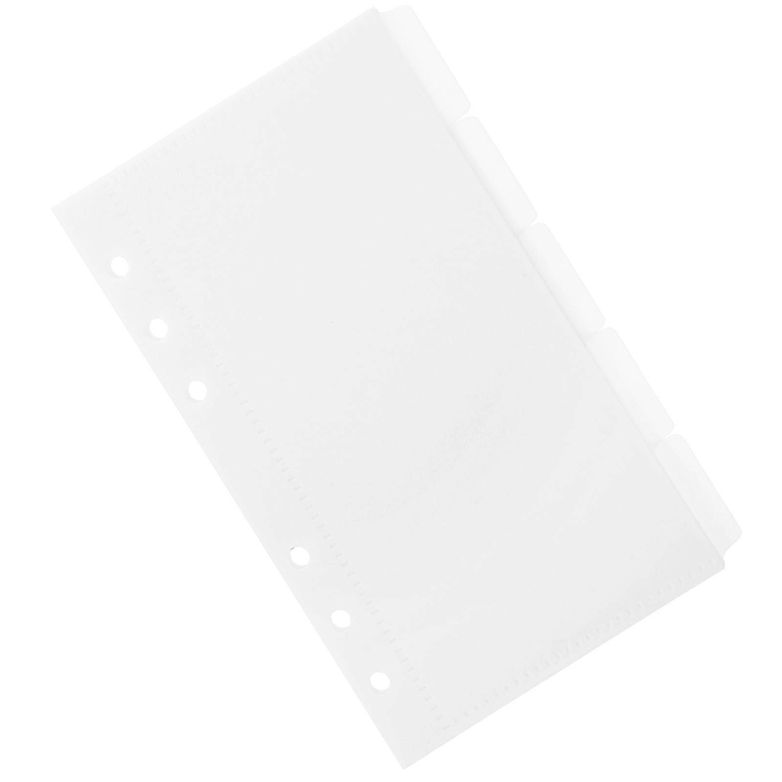 Multi-Use Budget Pocket Loose Leaf Insert for Storage 5Pcs White PP