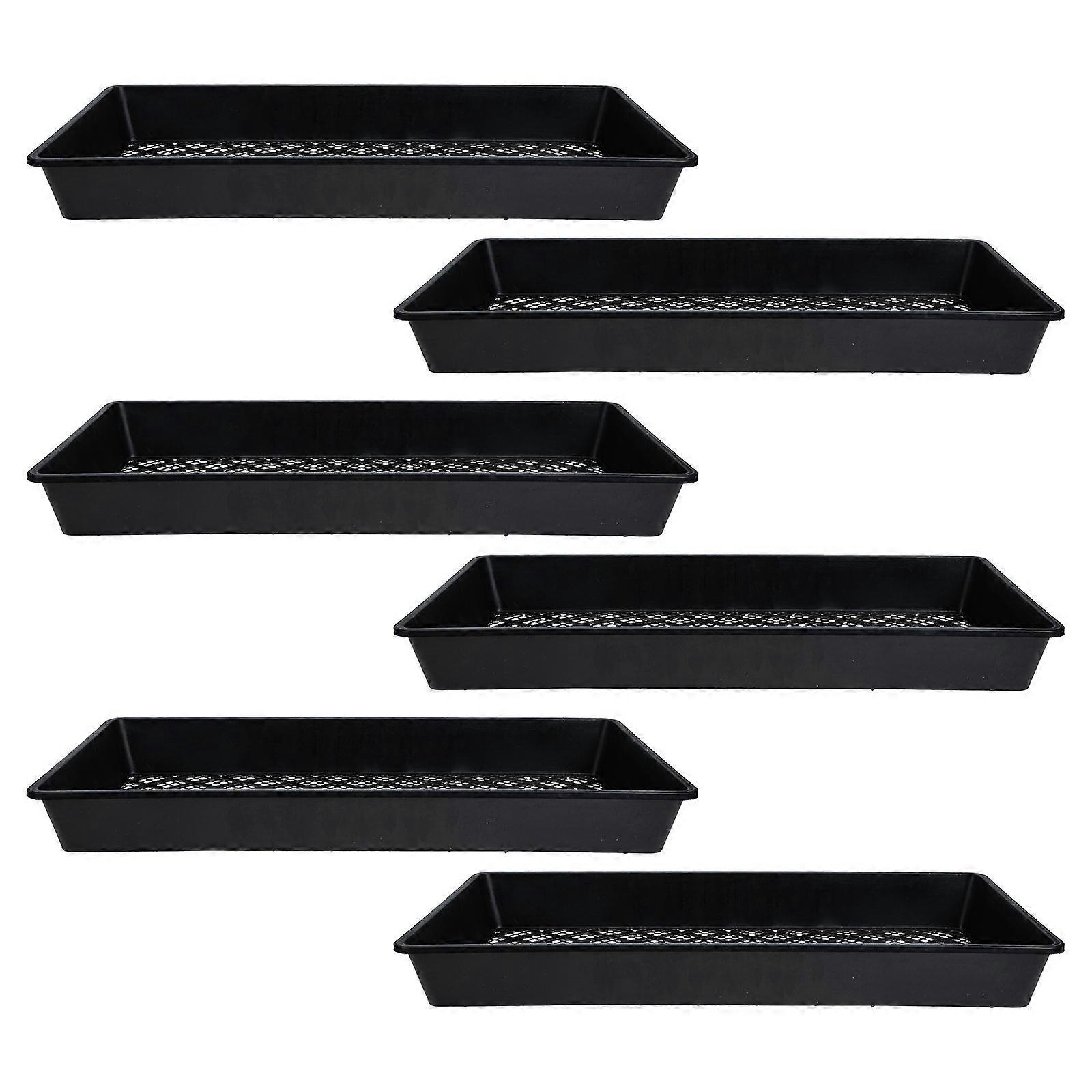 Black Plant Germination Tray for Gardening Use Durable 6Pcs Set