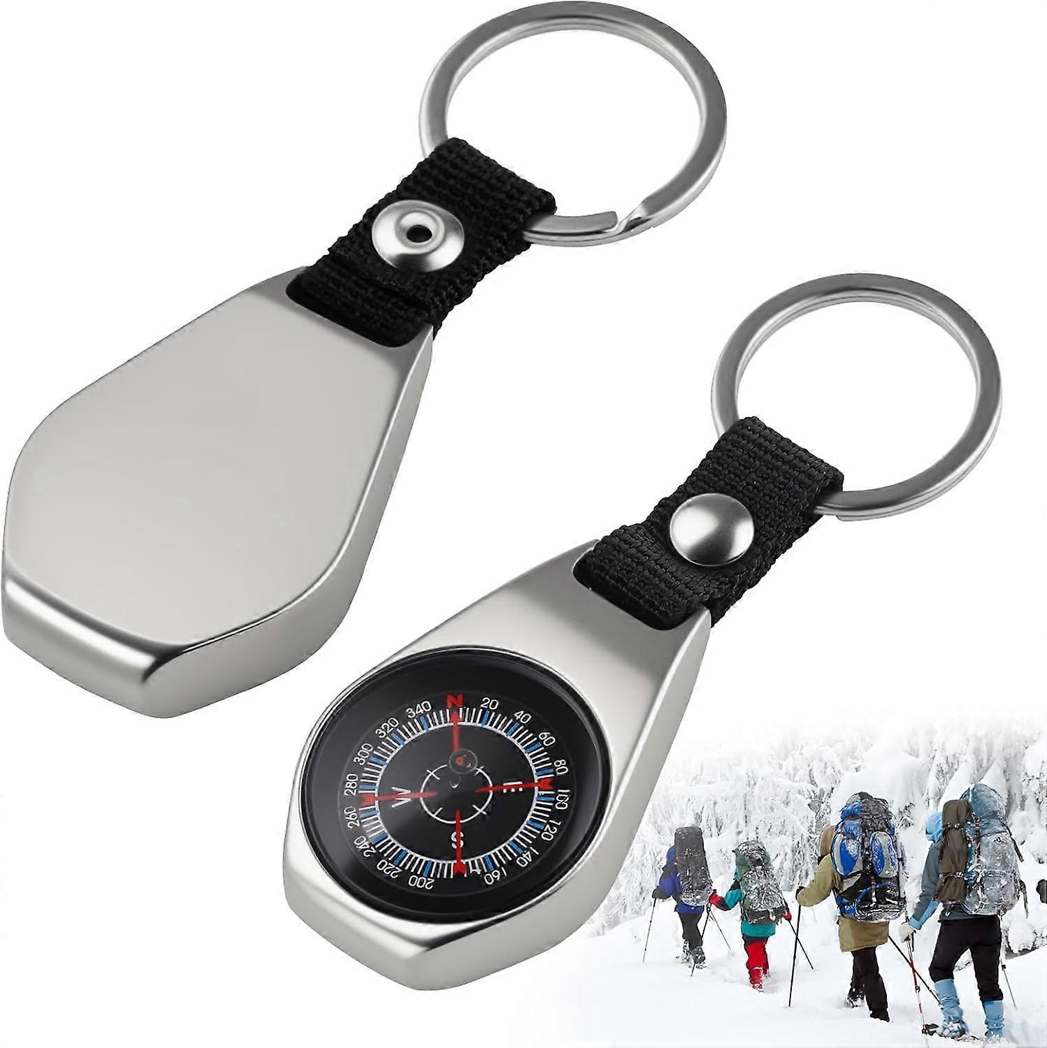 Portable Outdoor Compass Keychain
