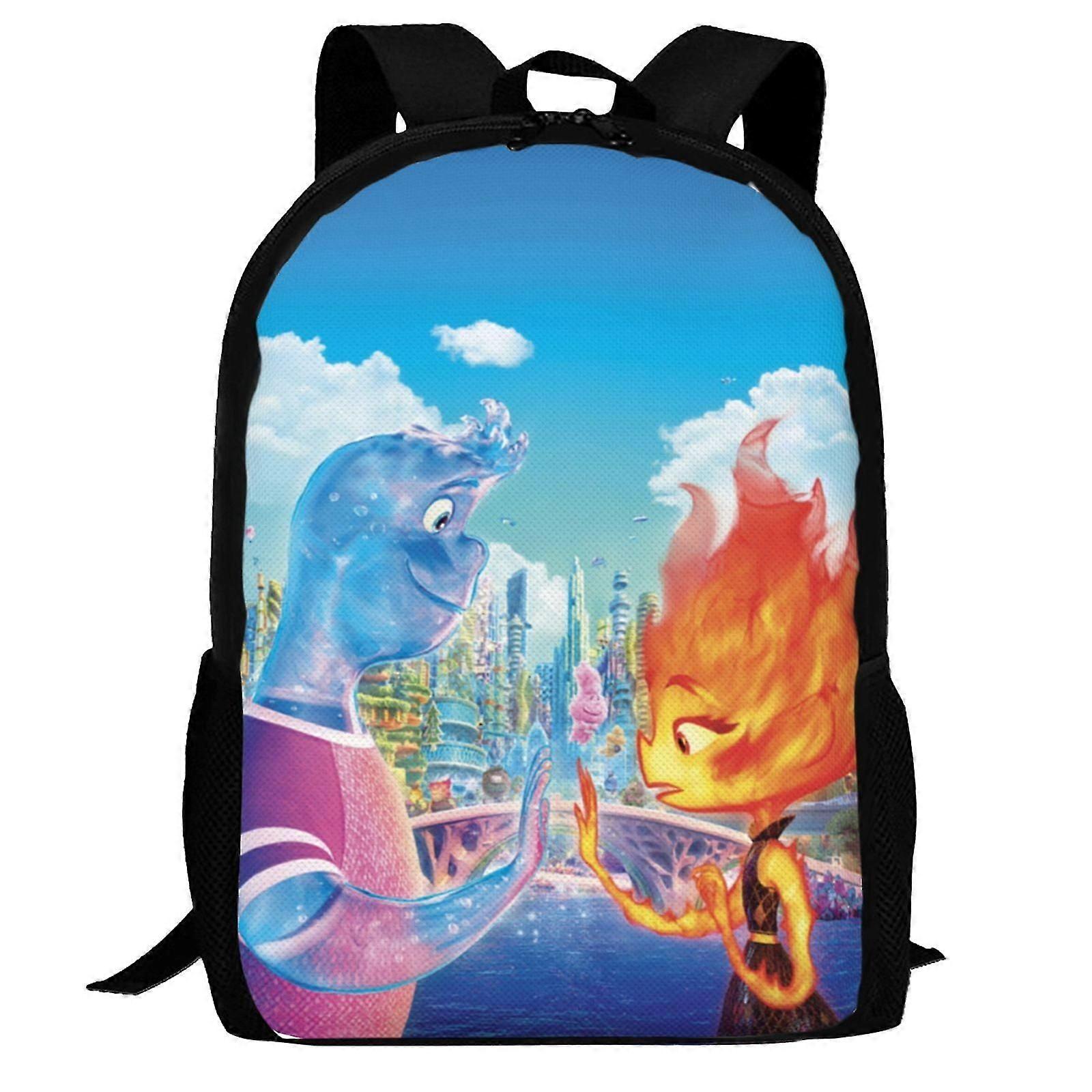 j4490 Elemental Backpack,3d Print Laptop Backpack Lightweight Casual Daypack Bookbag Multi-Function Travel Backpack e4490