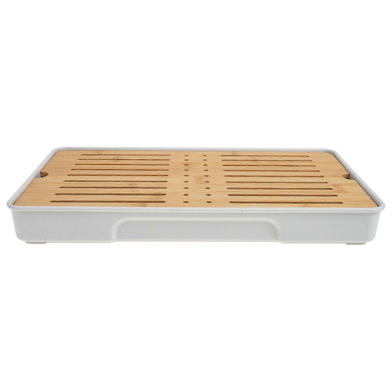 Japanese Style Tea Tray Rectangular Holder for Serving 2Pcs Tea Set