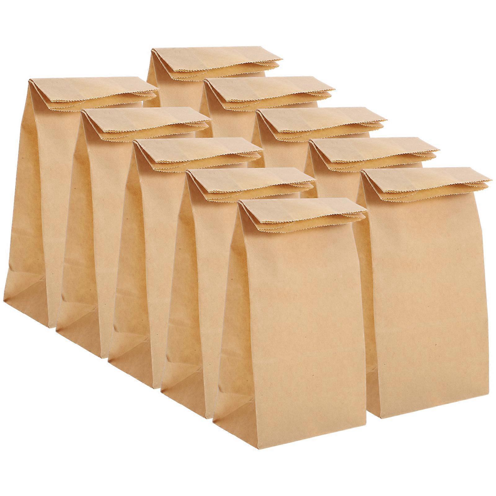 100Pcs Candy Storage Pouch Snack Container Light Brown Rectangular Durable Convenient For Picnics