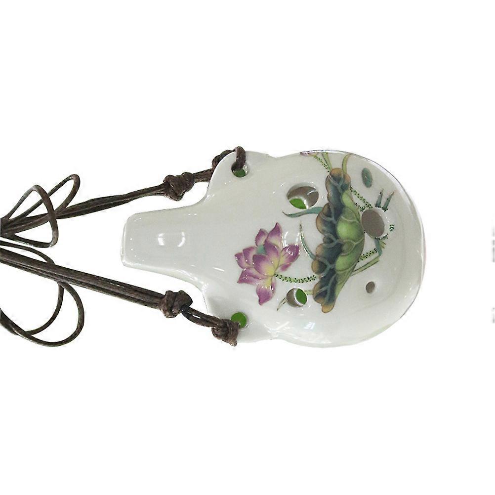 Beginner Ocarina Ceramic Flower Instrument for Practice Musical Beginner