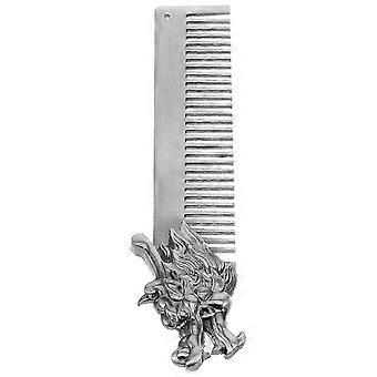 Beard & Oil Head Styling Comb, Zinc Alloy Metal for Men's Grooming