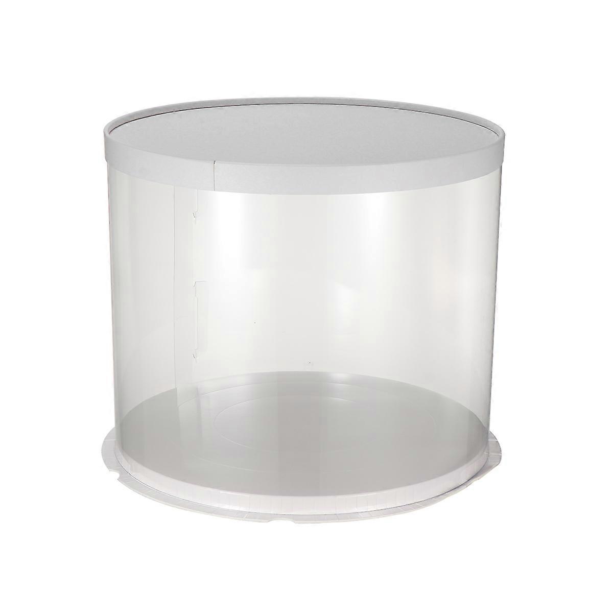 Cake Packaging Boxes for Cake Storage White Round Double Layer Box