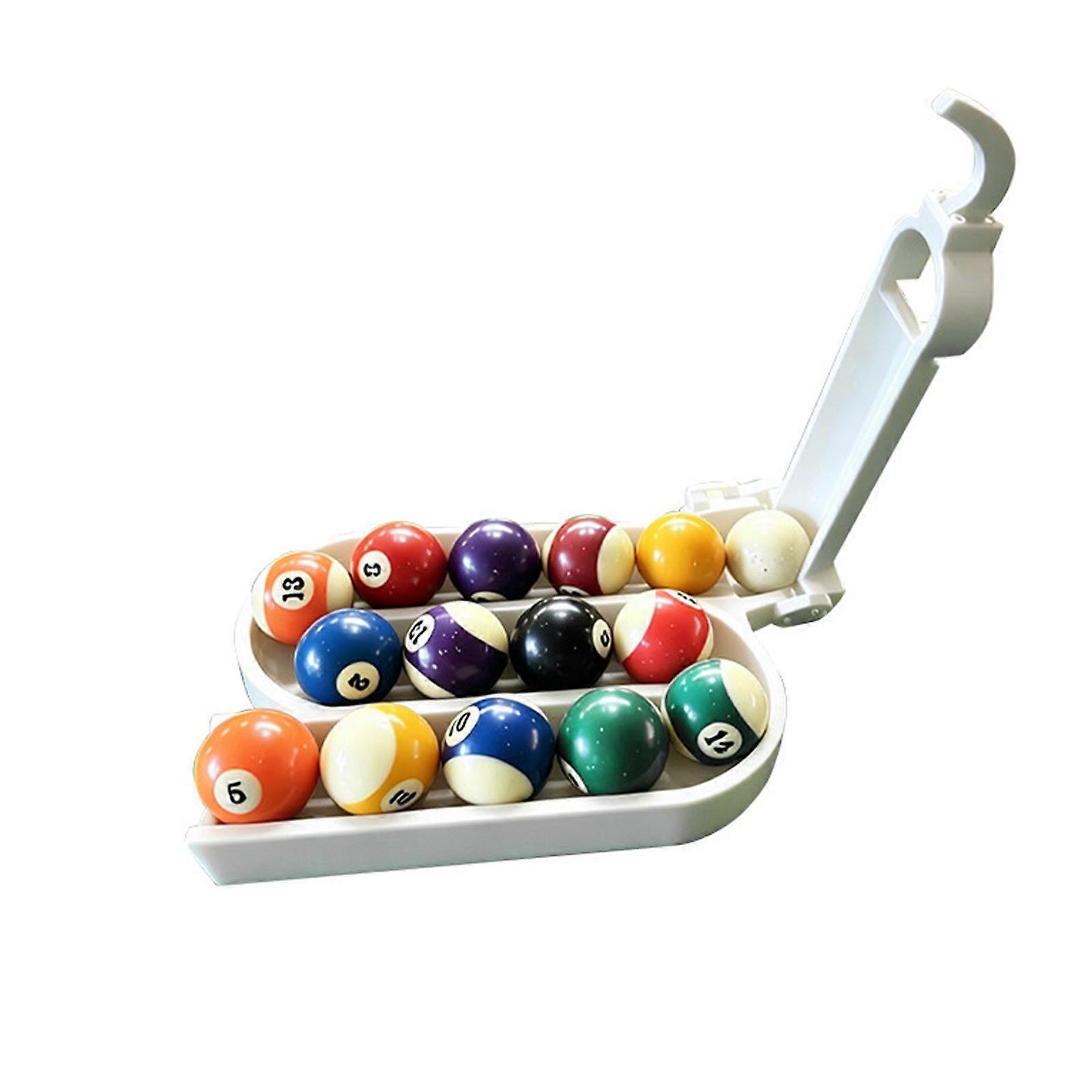 Precisions Pool Ball Rack Billiards Training Maintenance Tool for Consistent Practice Create Perfect Triangle in Seconds  White