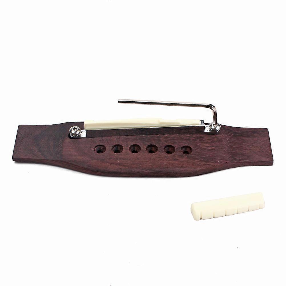 Adjustable 6 string Rosewood Acoustic Guitar Bridge Kit
