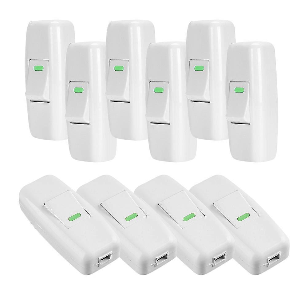 Small Inline Switch Switch for Table Lamp Replacement 10Pcs