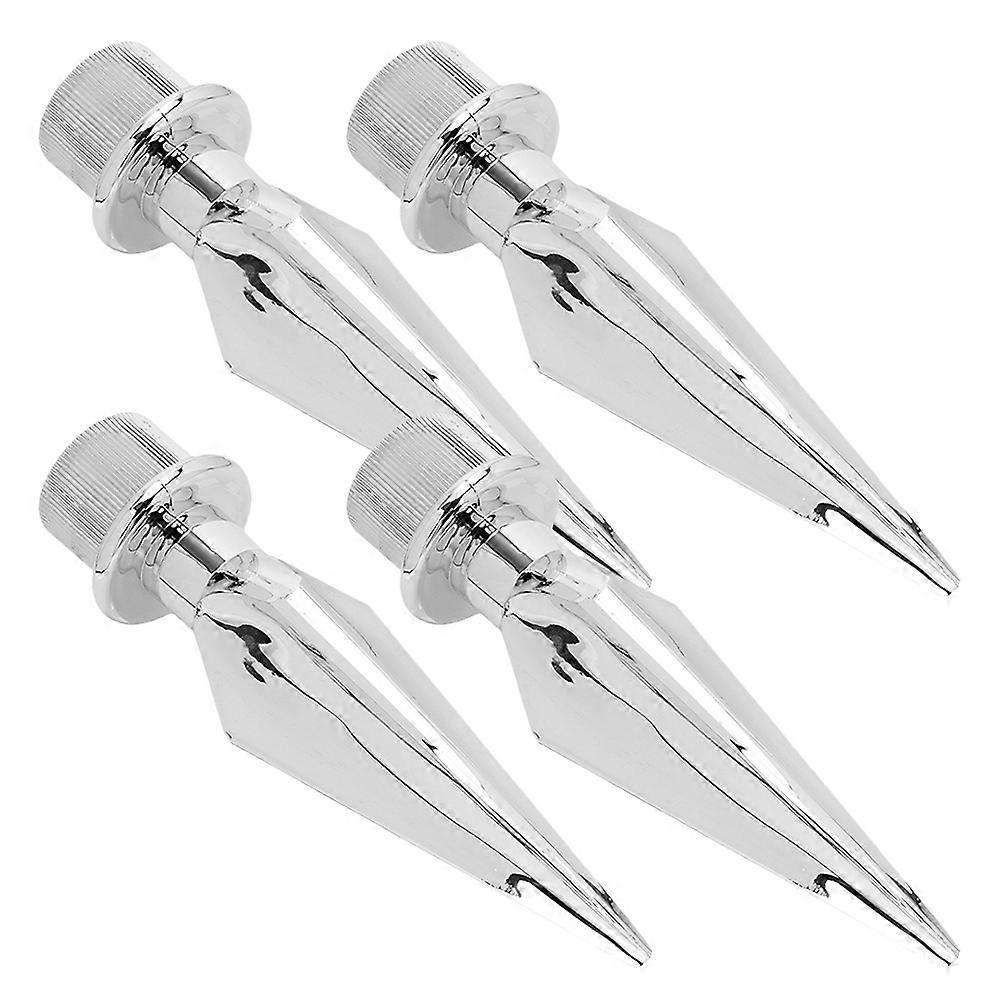 Silver Flagpole Topper Plastic Flagpole Tops Replacement 8Pcs for Flag