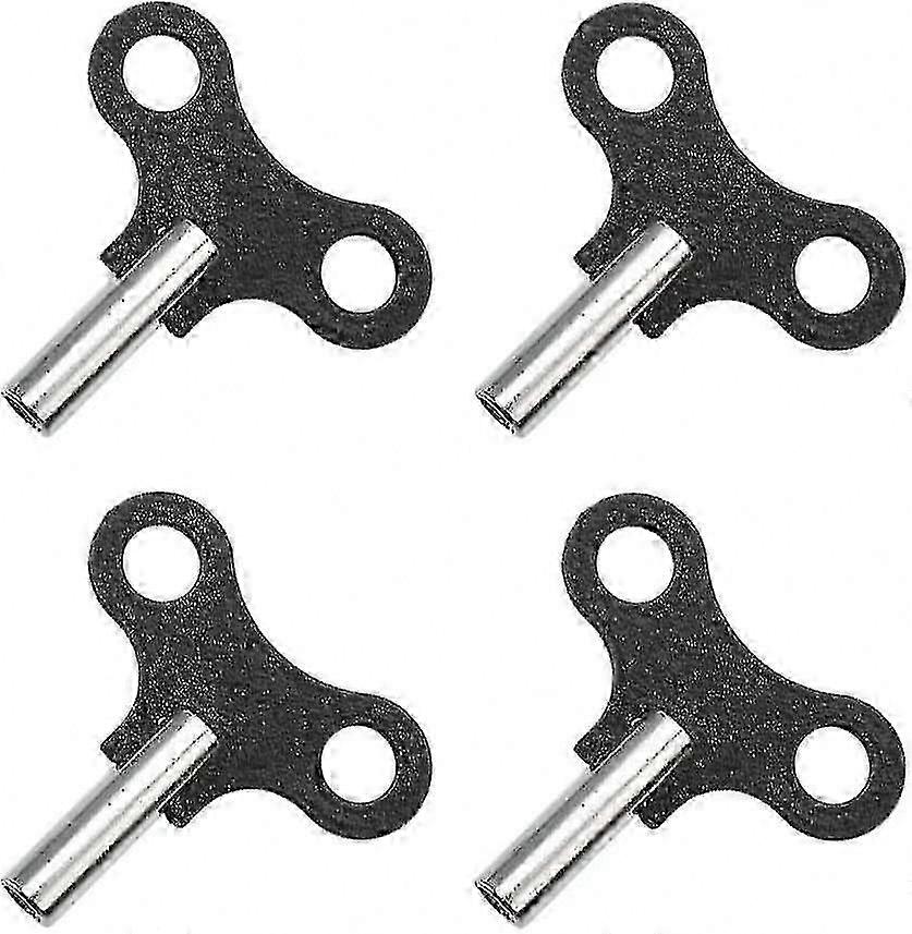Universal Clock Winding Key Tool for Mechanical Clocks, 4-Pack, Black