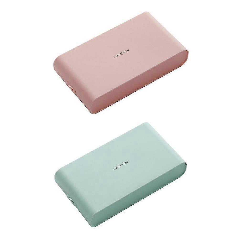 2Pcs Reusable Rectangular Face Mask Holders For School Office Outdoor Use In Assorted Color Plastic Material
