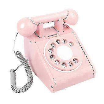 Telefone Rotativo de Madeira Vintage para Crianças - Telefone de Brincadeira Retrô, Conjunto de Brincar Educativo para Crianças