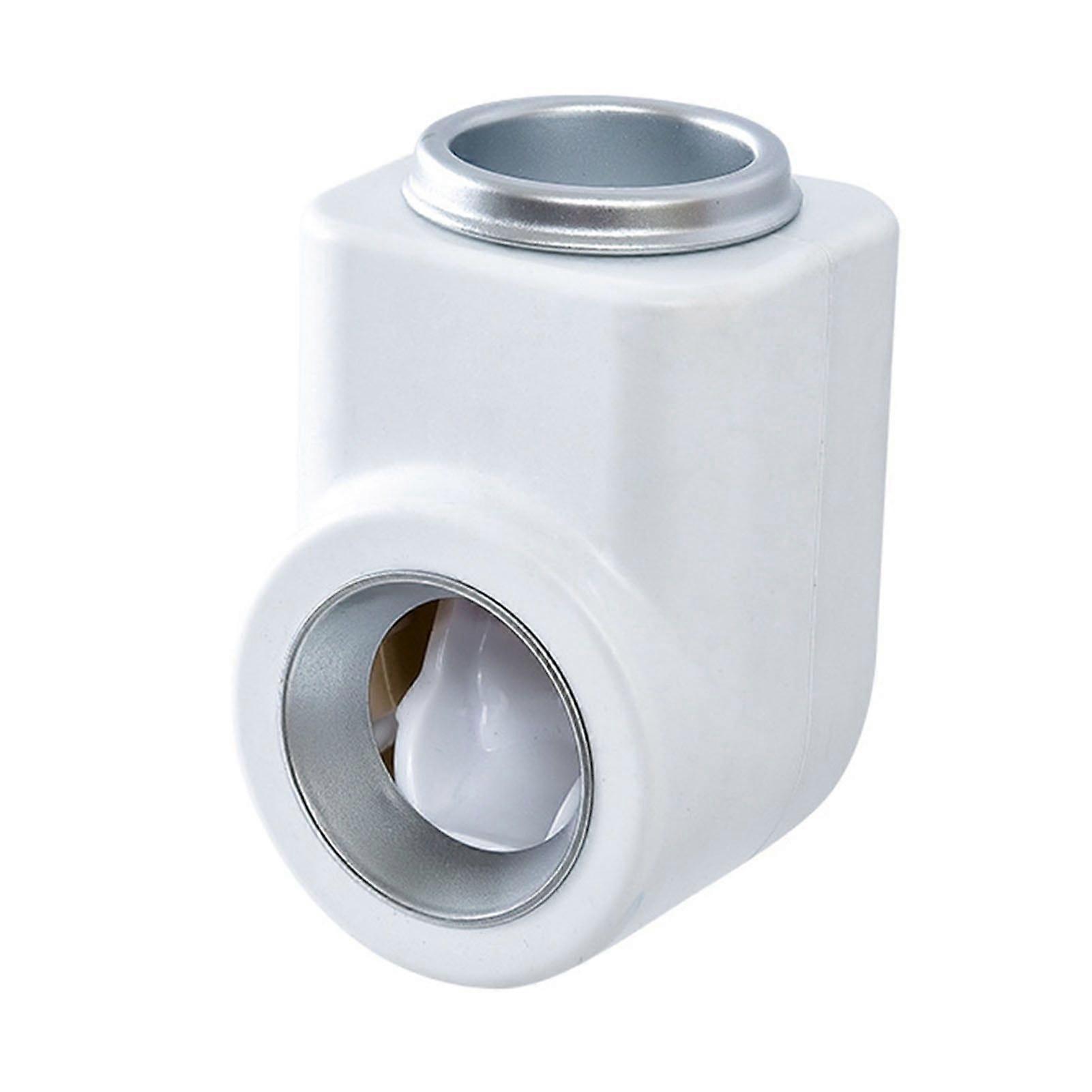 Toothpaste Squeezer Dispenser Automatic Wall-mounted Holder Bathroom Supply,White Silver