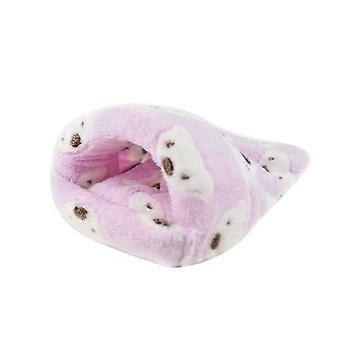 Pet Sleeping Bag Hamster Bed for Winter Warm 3Pcs Pink Fleece Nest