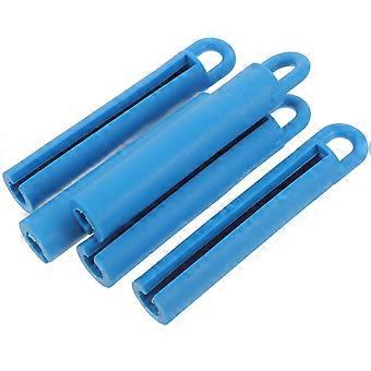 Wall Mounted Pool Stick Holder Practical Storage Solution For Billiard Cues Blue Rubber 5Pcs