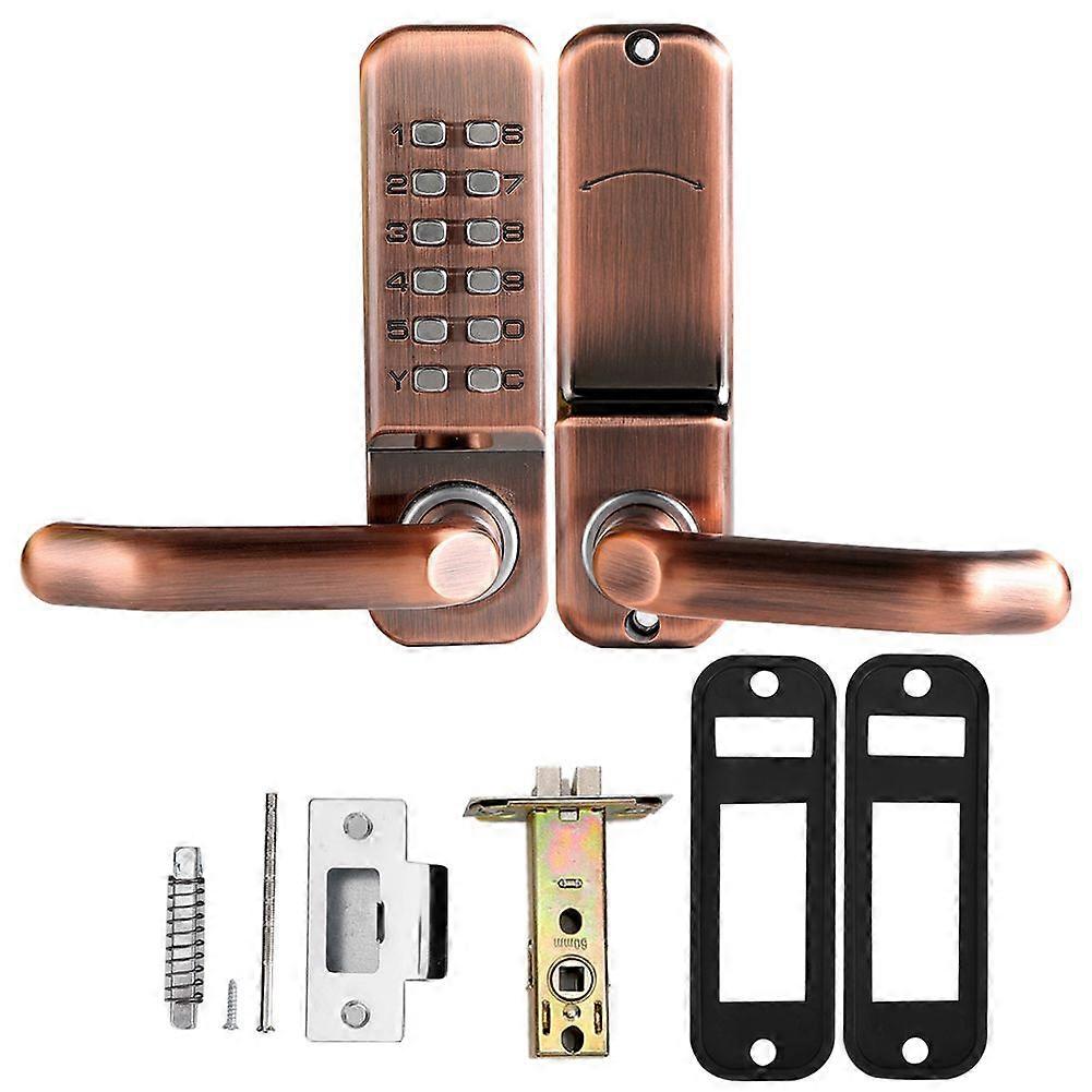 Mechanical Smart Digital Push Button Door Lock Home Keypad Keyless Code Password Waterproof