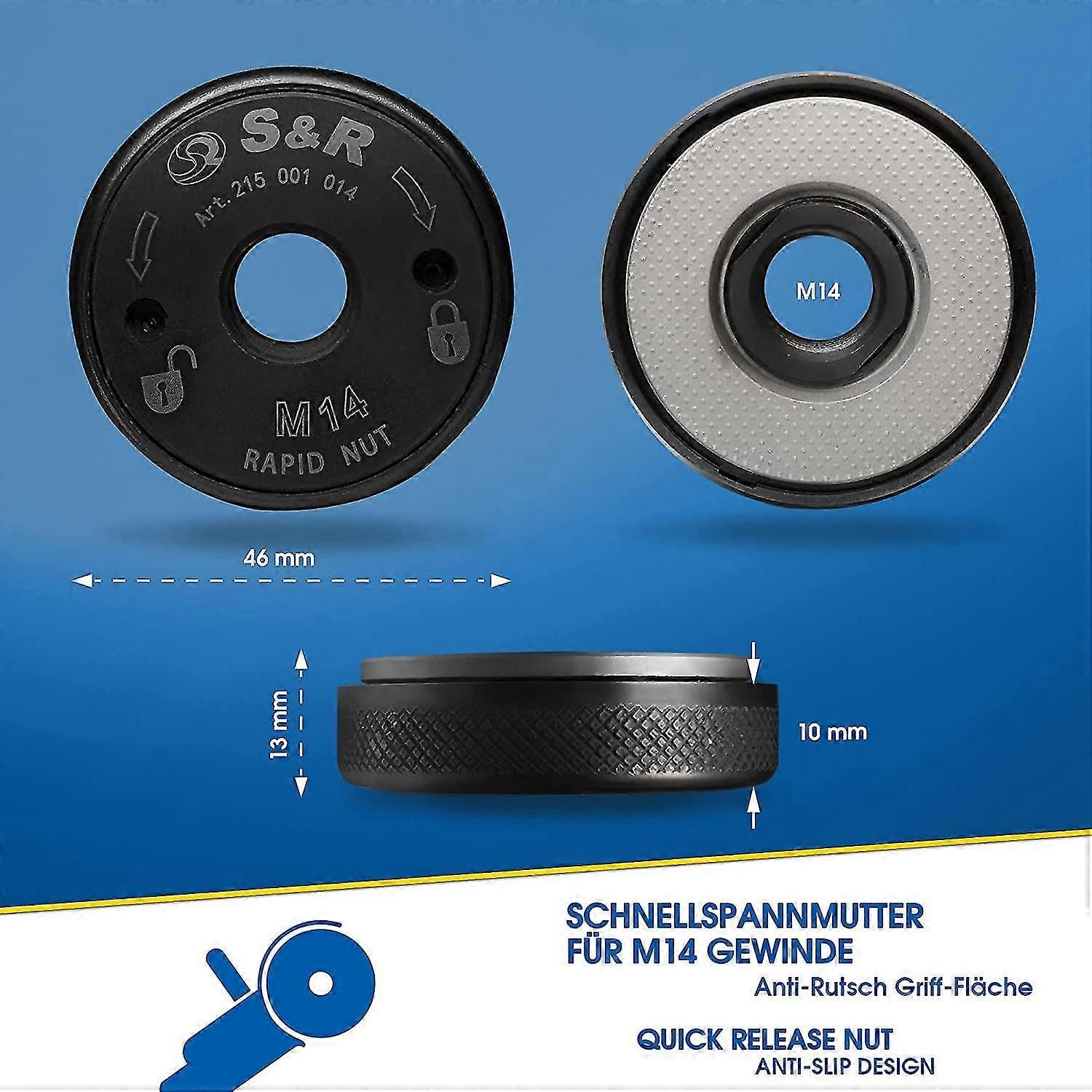 2pcs - M14 Quick Release Nut