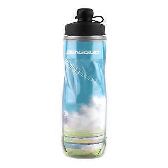 610ML Fahrrad-Wasserflasche mit staubdichtem Deckel Isolierte Tragbare Leichte Outdoor-Reisesport-Radsport-Squeeze-Trinkflasche mit großer Kapazität