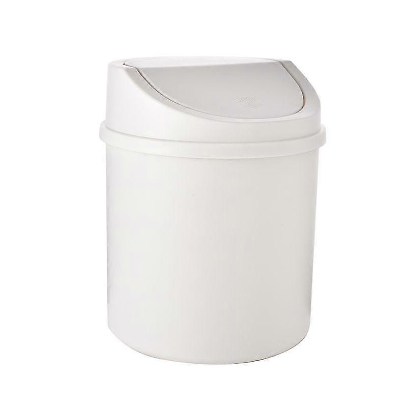 Mini Trash Can Reusable Space Saving PP Plastic Cylindrical Tiny Garbage Can for Desktop KAESI