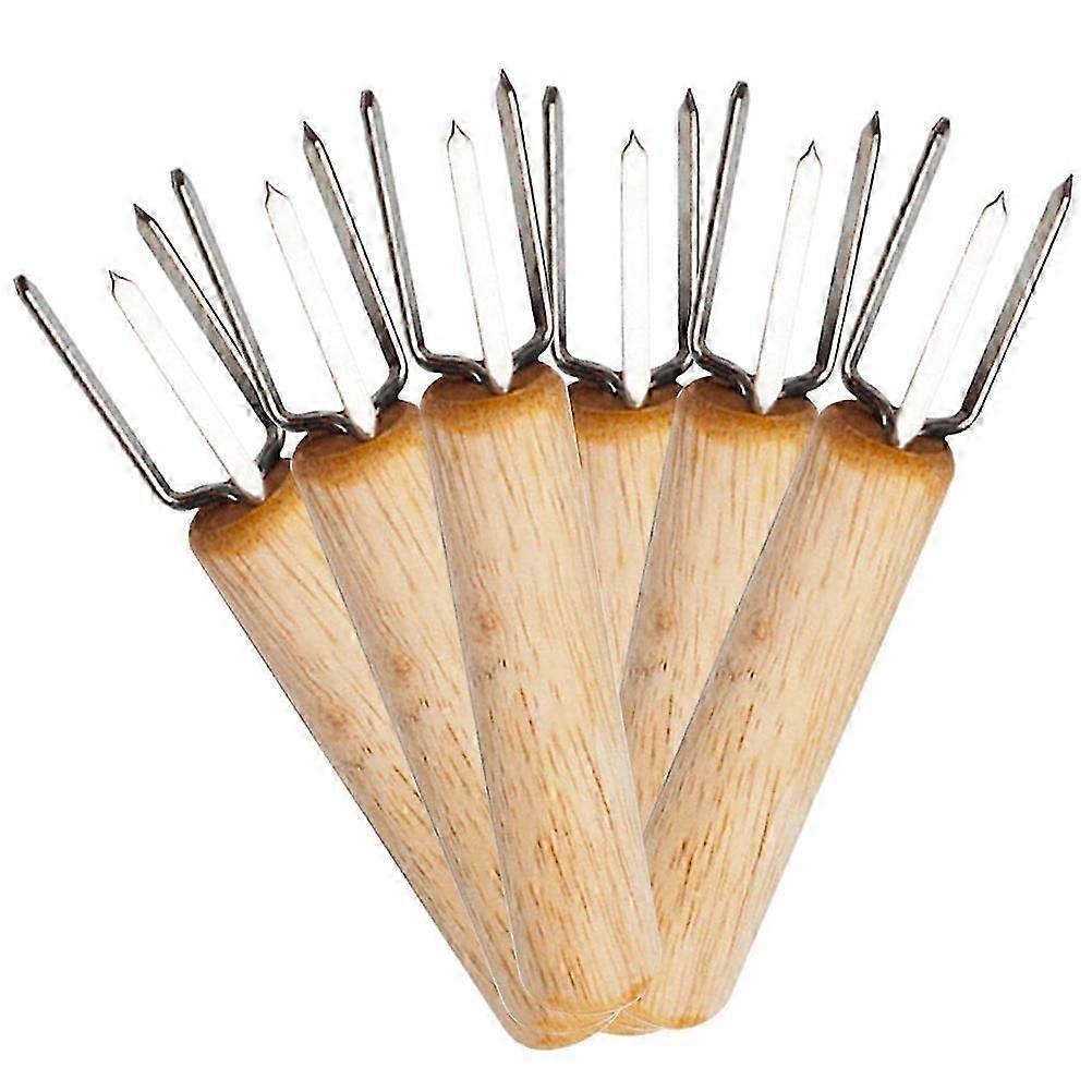 Reusable Corn Forks 6Pcs Portable Multi-Function Kitchen Bbq Forks