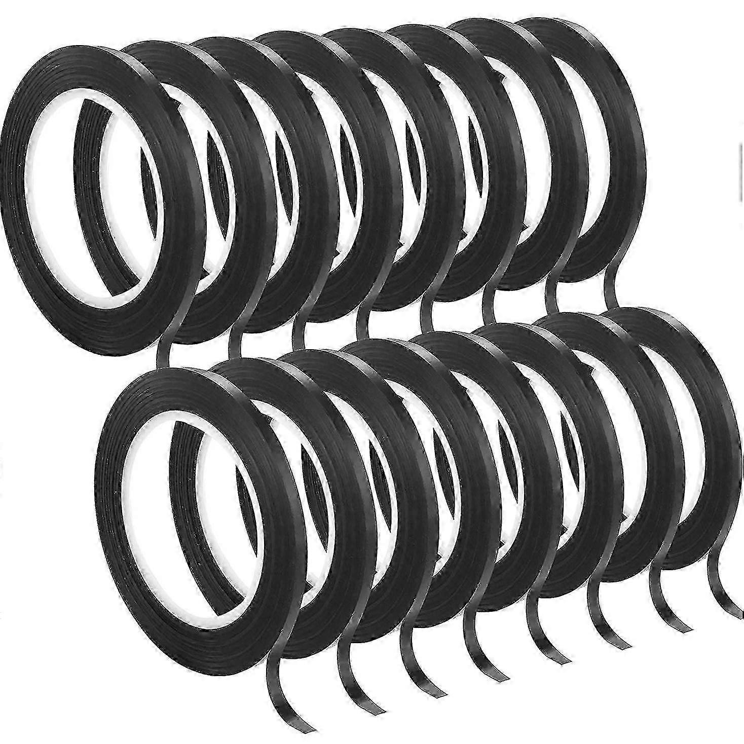 16 Pcs Whiteboard Graphic Chart Tape,3mm Width,glossy Black