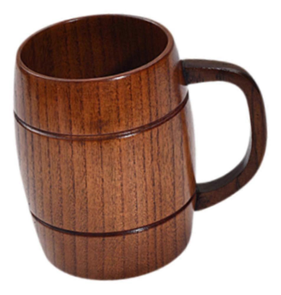 Chope à bière, tasse en bois, décoration en forme de L avec anse