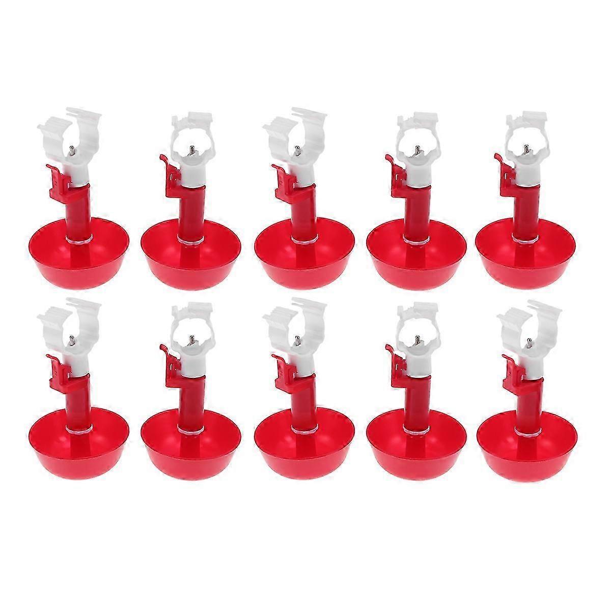 Bird Feeding Tools Automatic Feeder for Feeding 30Pcs Red Poultry
