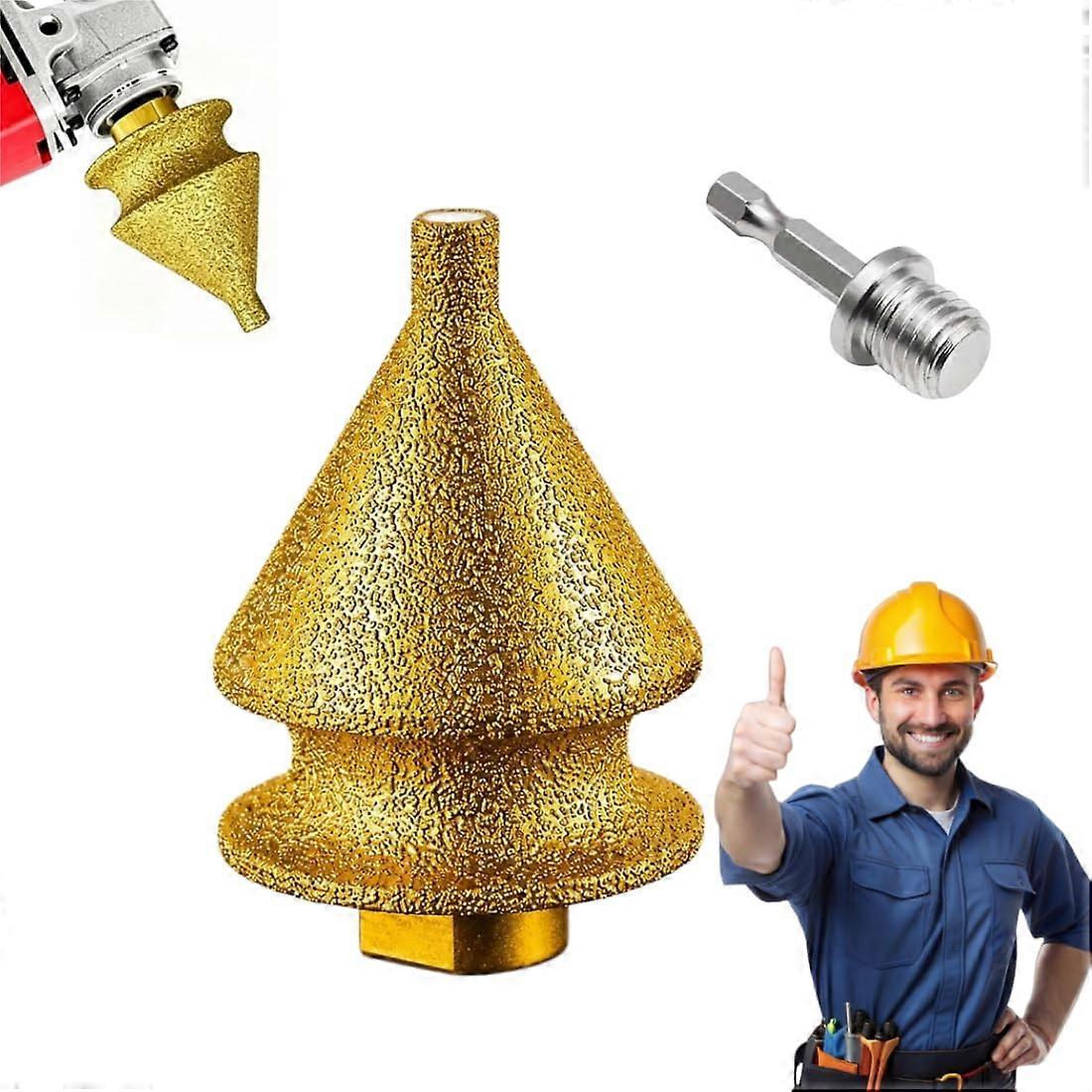RUIYUE Diamond Chamfering Bit for Angle Grinder, 2026 Upgraded Step Chamfer Drill Brazed, Multi-Function, Universal Fit, Brazed Alloy Countersink
